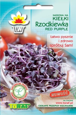 Nasiona na kiełki Rzodkiewka red purple 10gr