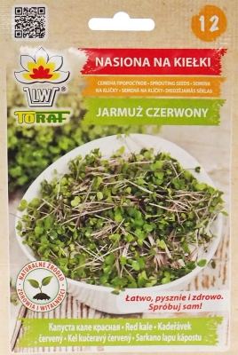 Nasiona na kiełki Jarmuż czerwony 10gr