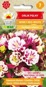 Orlik ogrodowy pełny Winky Red White nasiona 0,1g